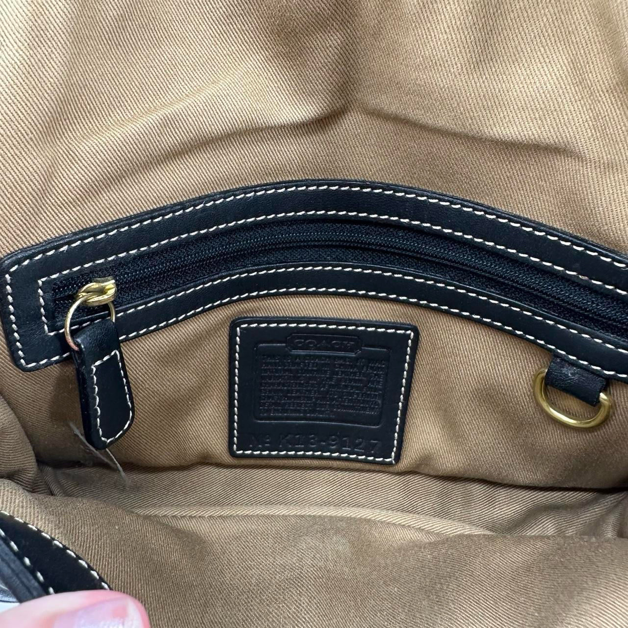 Black COACH Leather Shoulder Bag