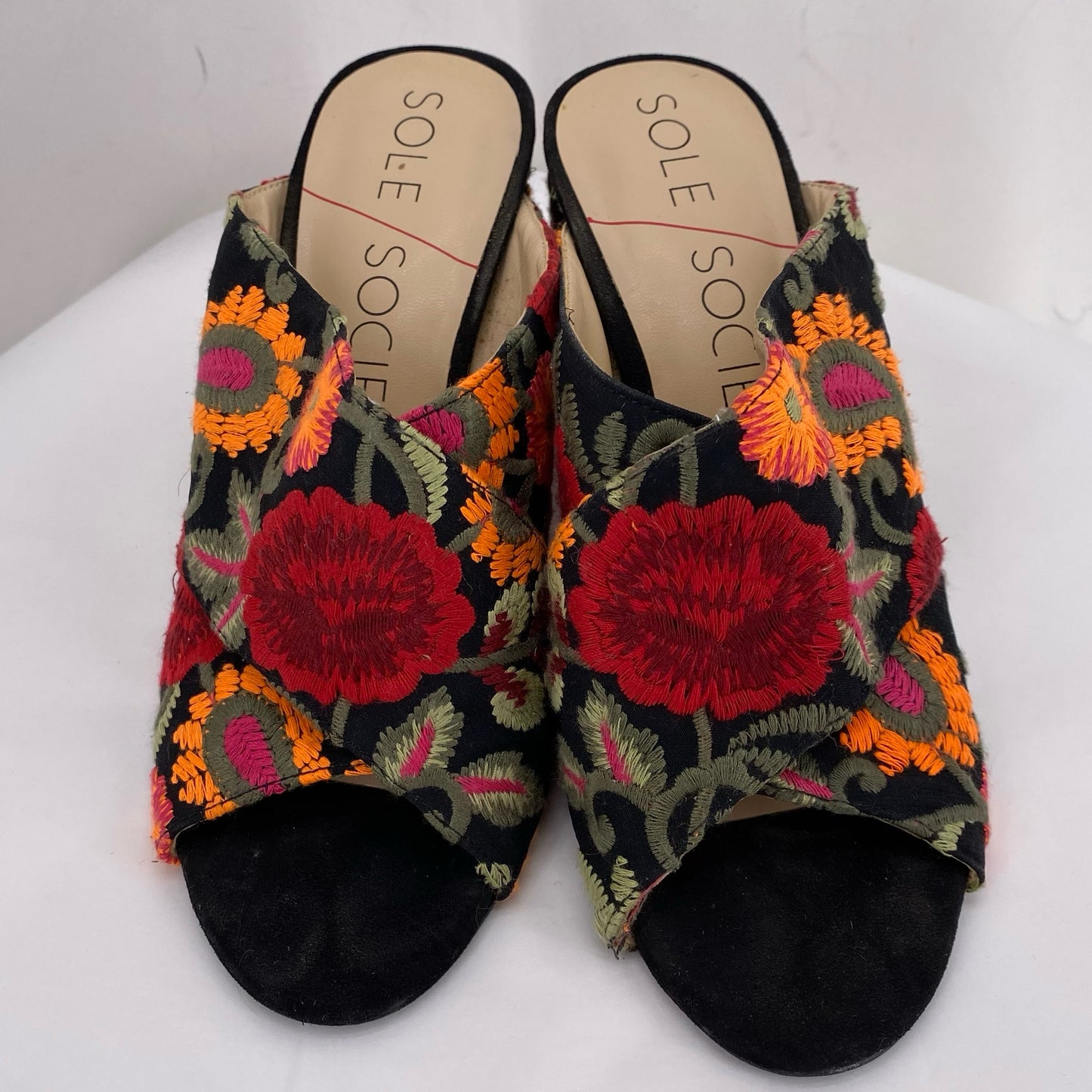 Black W Shoe Size 7.5 SOLE SOCIETY Sandals