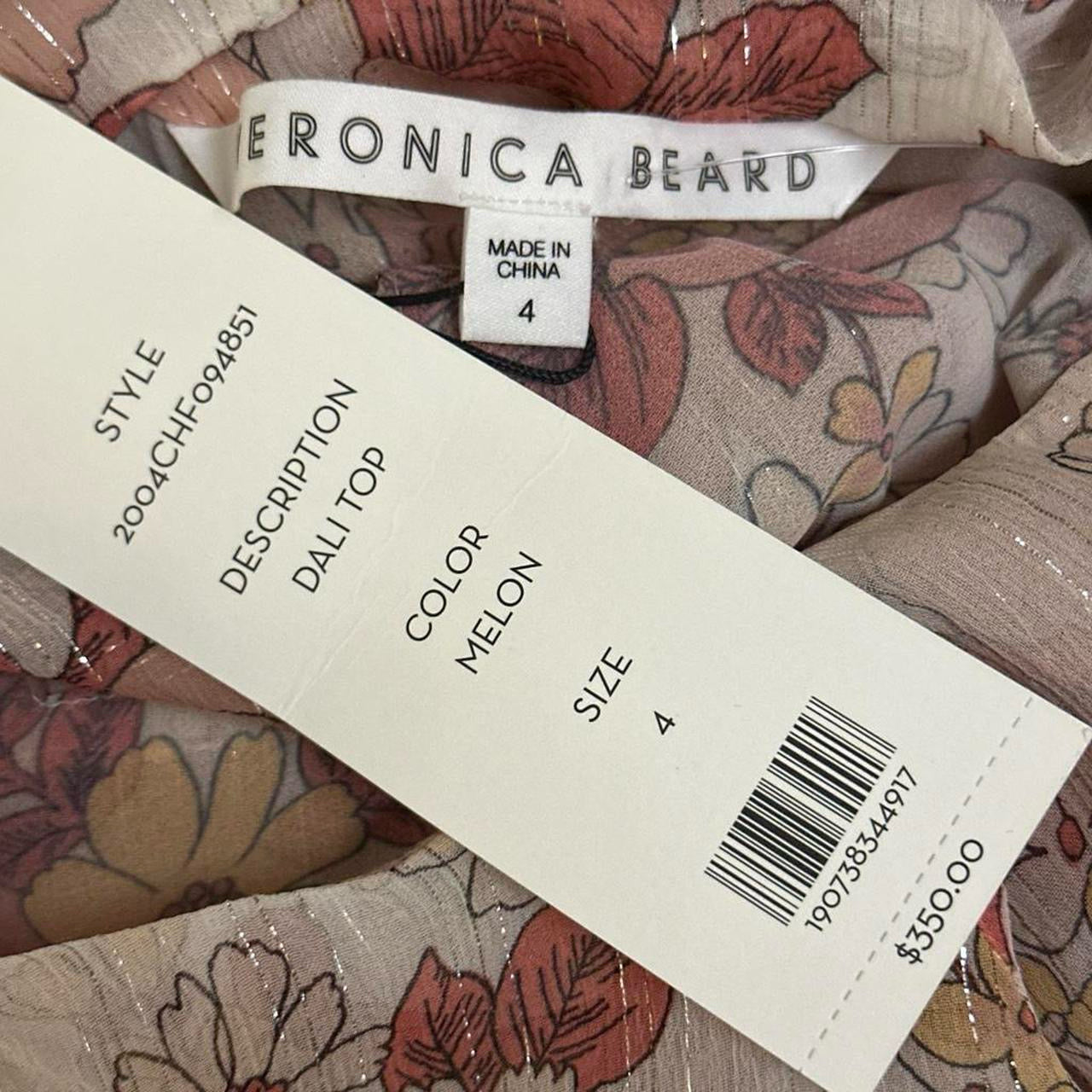 Size 4 VERONICA BEARD FLOWERS Shirt