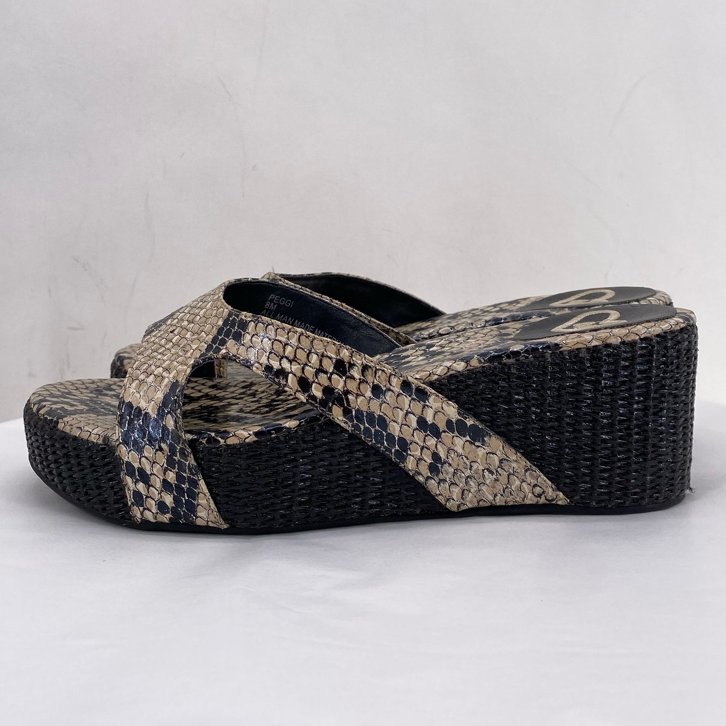 BLACK/TAN W Shoe Size 8 MADELINE Sandals