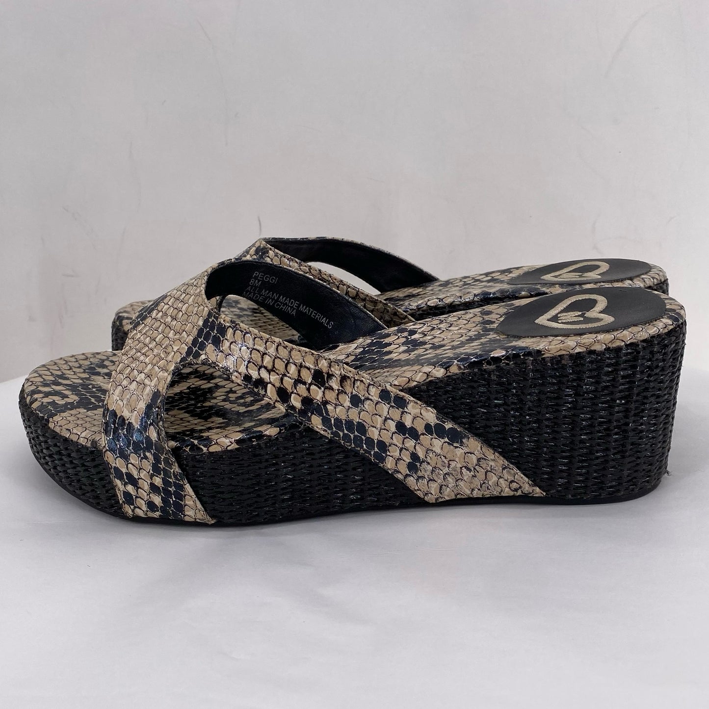 BLACK/TAN W Shoe Size 8 MADELINE Sandals
