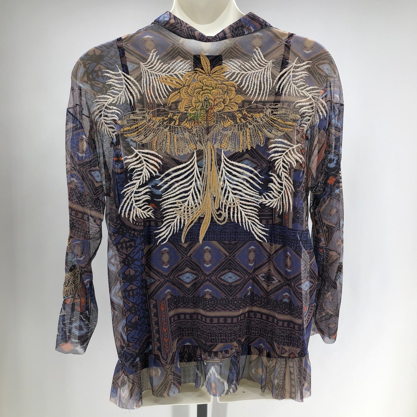 Size 2X JOHNNY WAS BIRDS Shirt