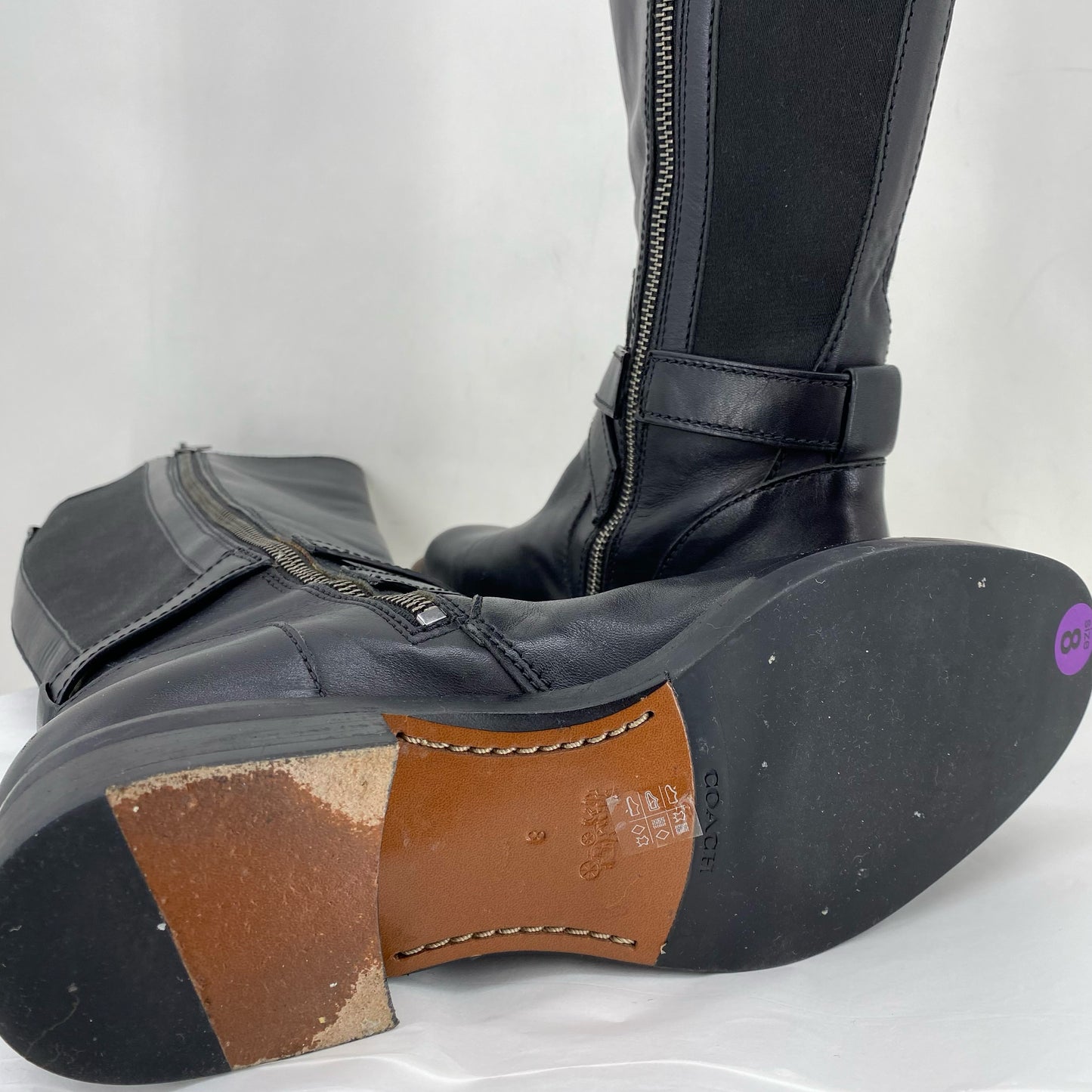 Black W Shoe Size 8 COACH Boots