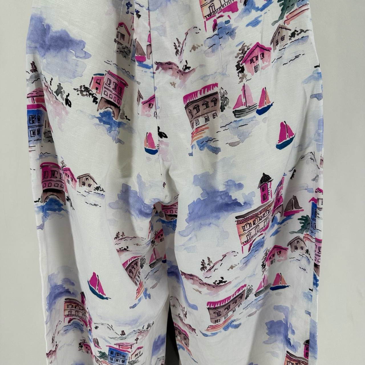 Size 4 REBECCA VALLANCE Linen SCENIC Pants
