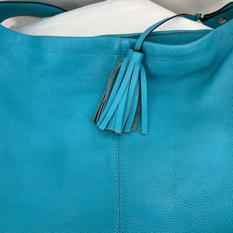 Teal COACH Leather Hobo
