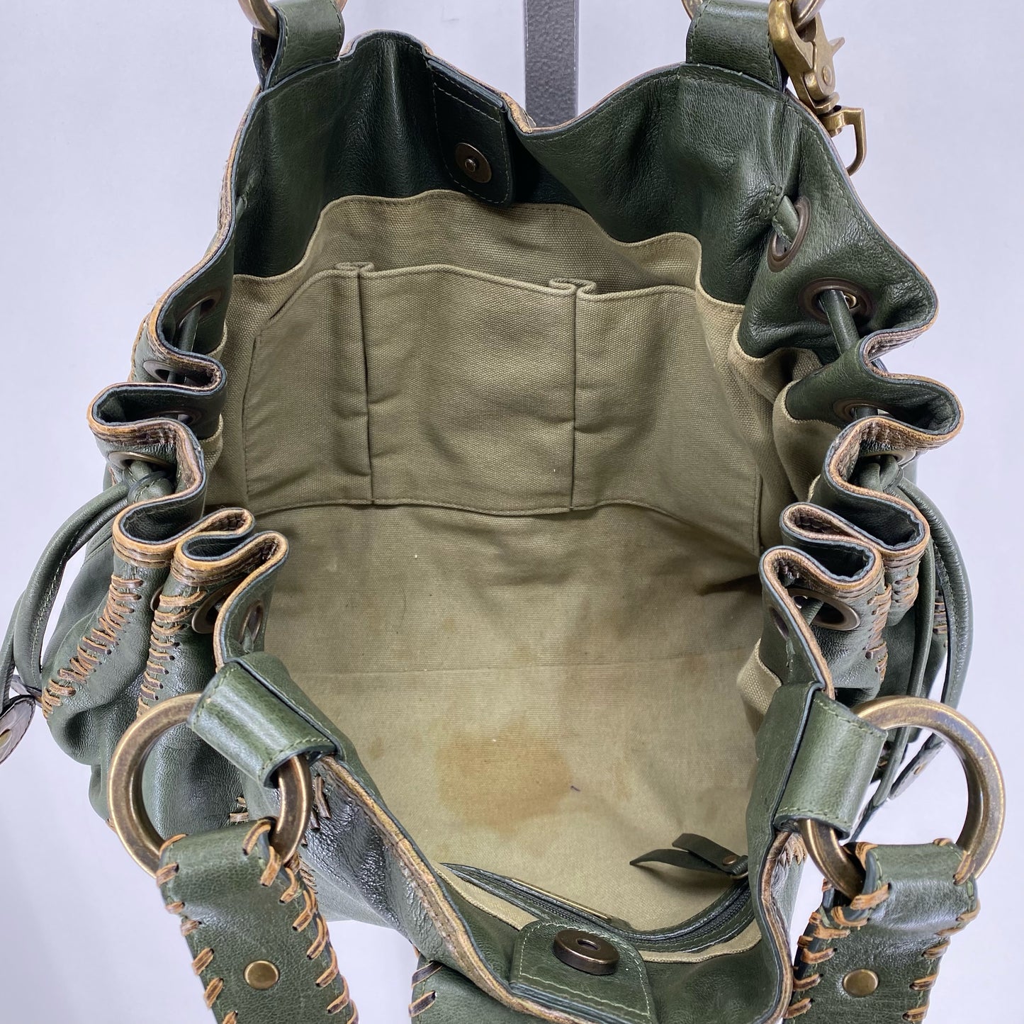 Green ISABELLA FIORE Leather Shoulder Bag