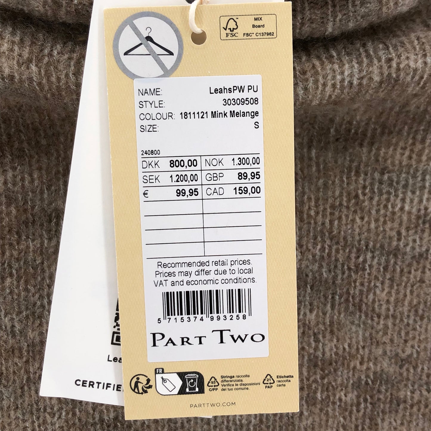 Size S PART TWO Sweater