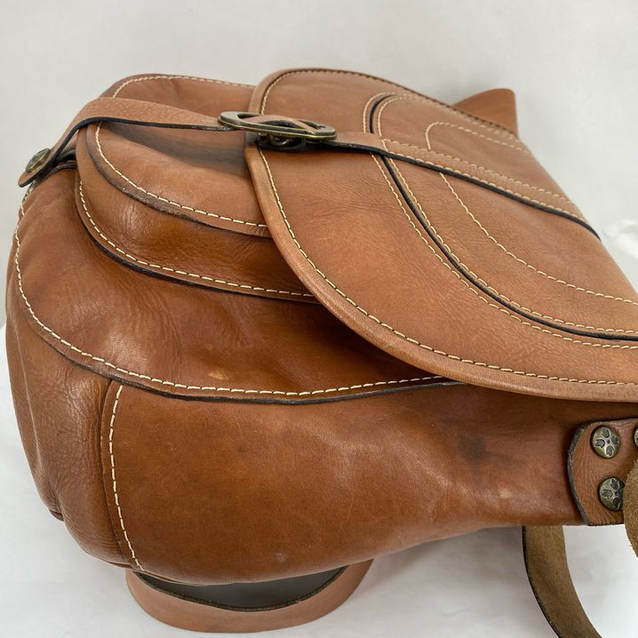 REDDISH BROWN PATRICIA NASH Leather messenger