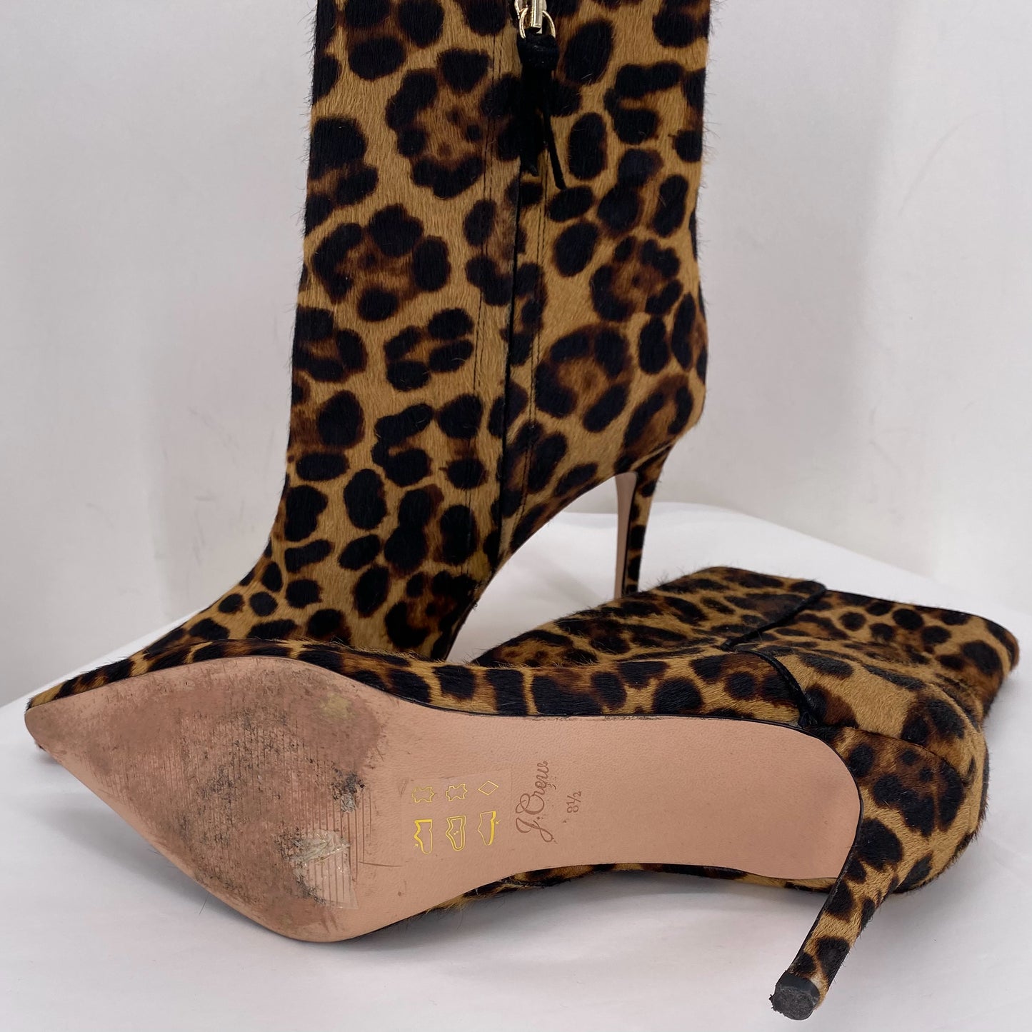 BLACK/TAN W Shoe Size 8.5 J CREW shooties/booties