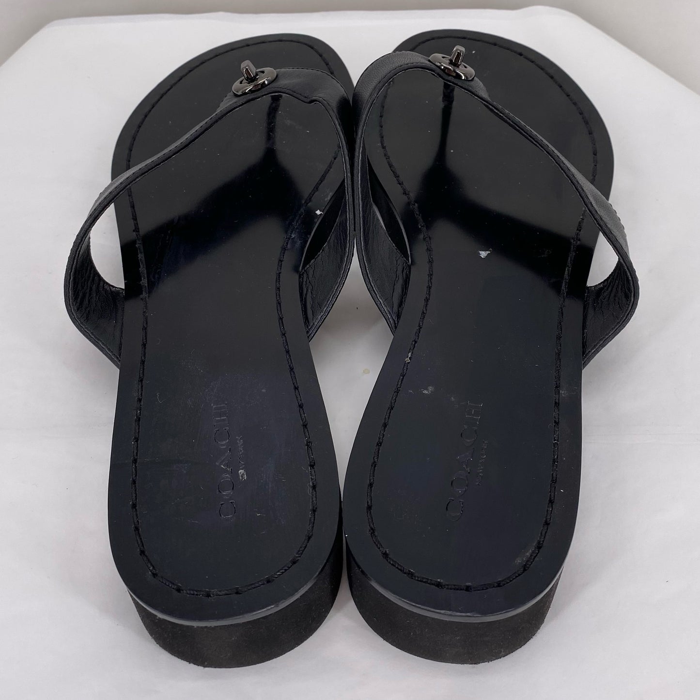 Black W Shoe Size 9 COACH Sandals