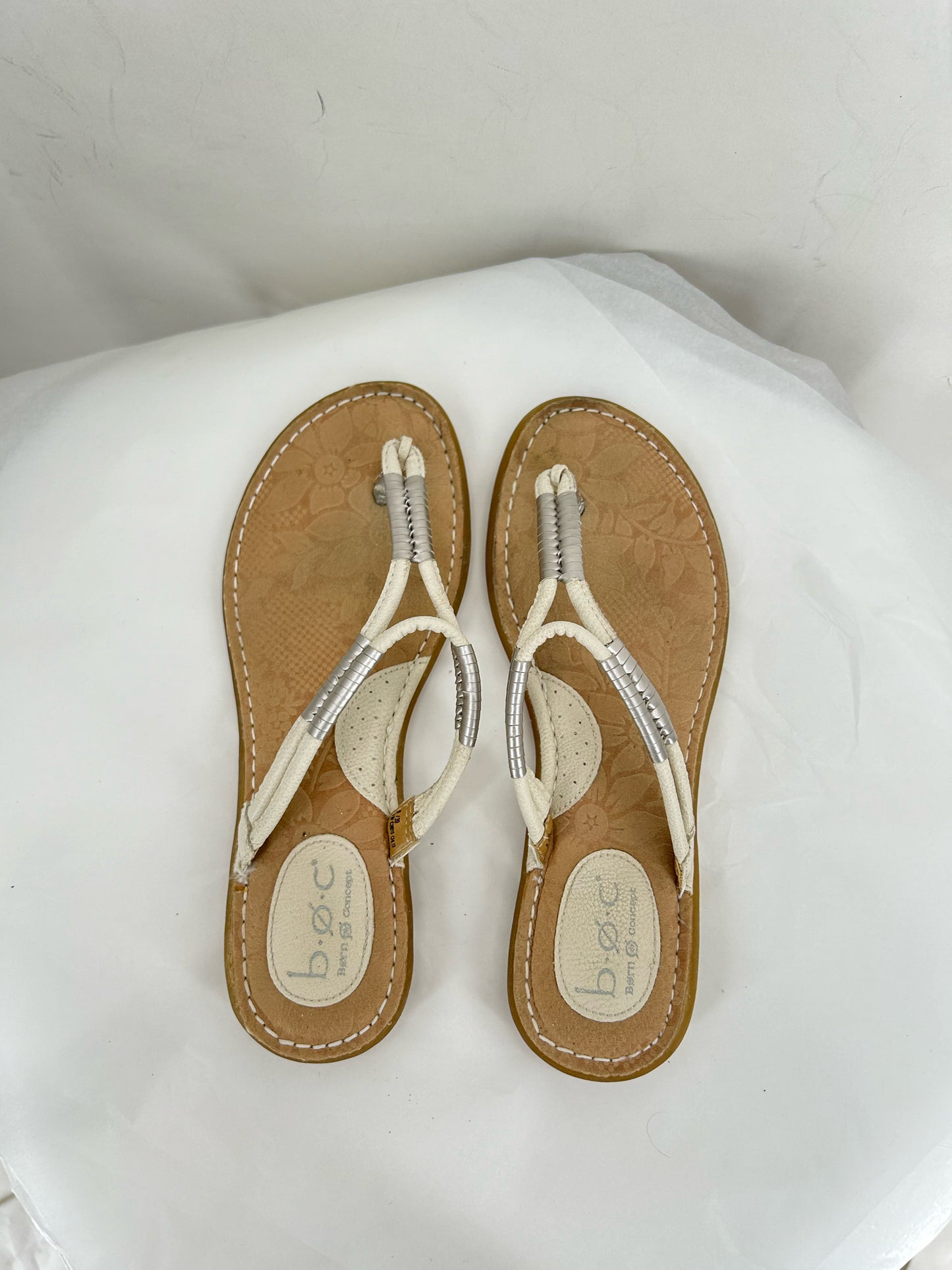 White W Shoe Size 8 BOC Sandals
