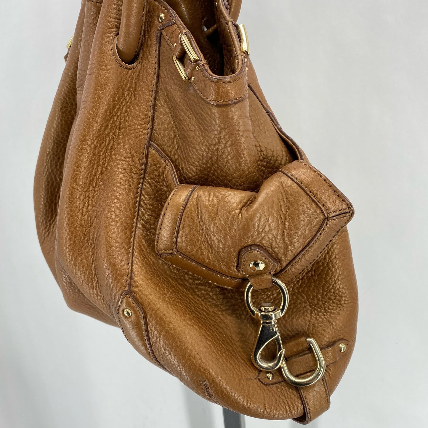 DARK CARAMEL COLE HAAN Leather Shoulder Bag