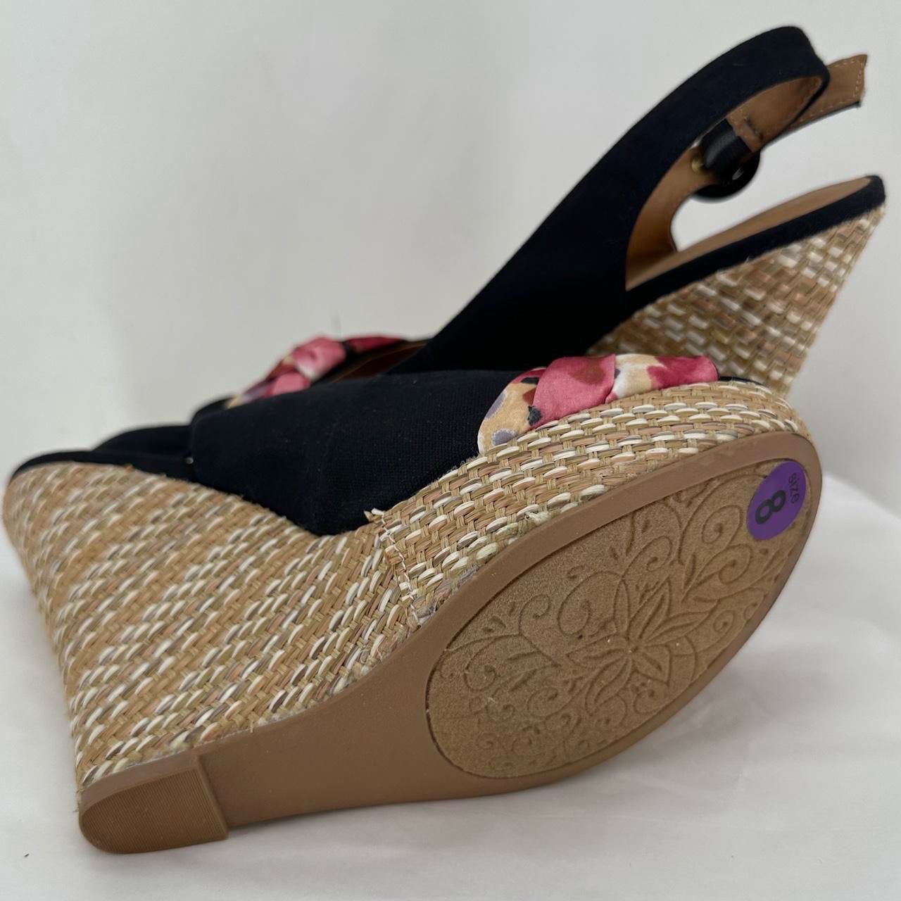 Black W Shoe Size 8 MAURICES Wedge