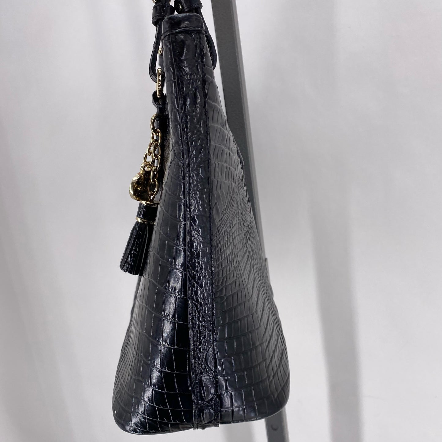 Black BRAHMA Leather Shoulder Bag