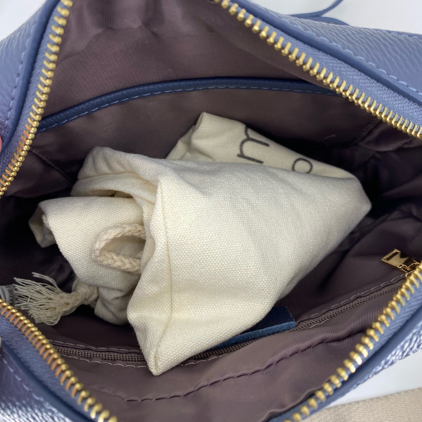 Blue POM POM Cross-body