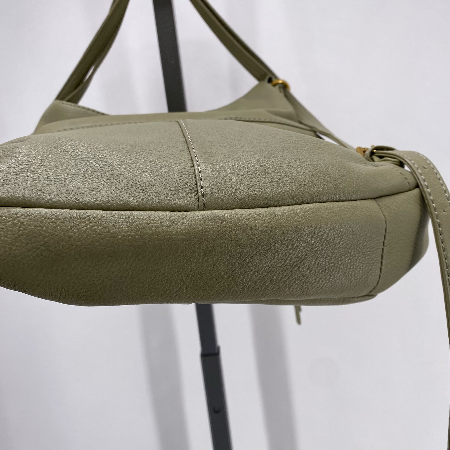 LT GREEN HOBO Leather Shoulder Bag