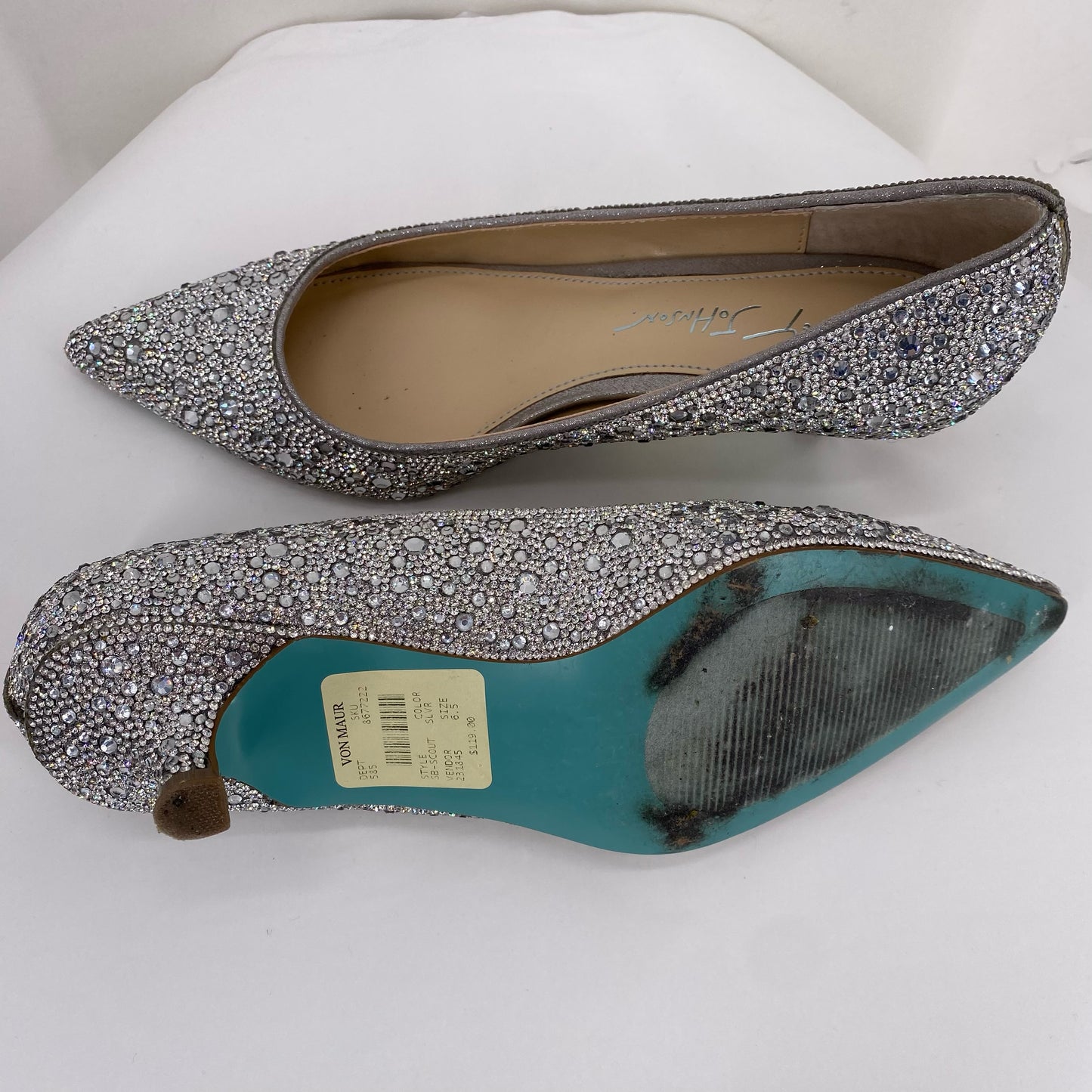 Silver W Shoe Size 6.5 Betsy Johnson Heels