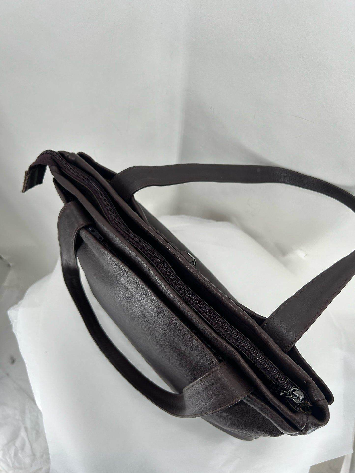 DARK BROWN MARCO BUGGIANI Leather Tote