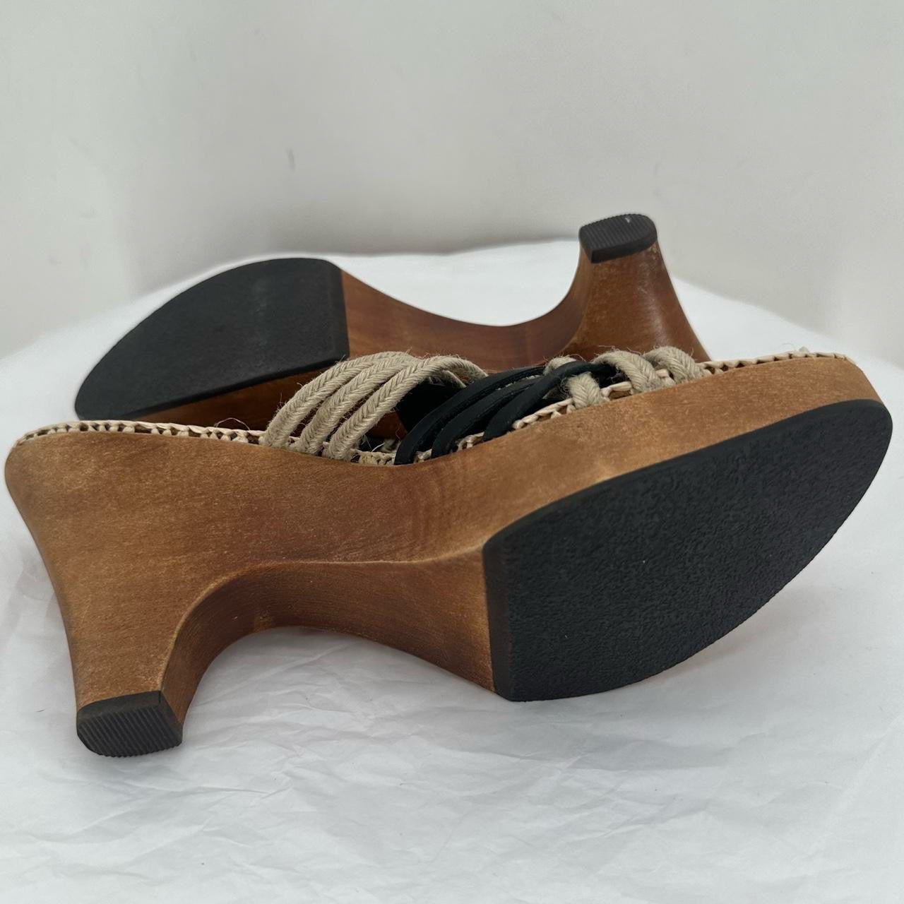 BLACK/TAN W Shoe Size 10 SAM EDDELMAN Sandals