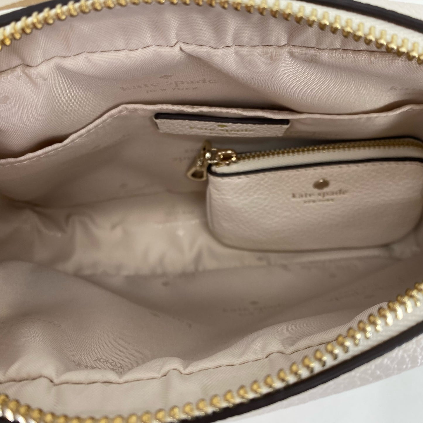 Beige KATE SPADE Leather Pebbeled Leather Cross-body