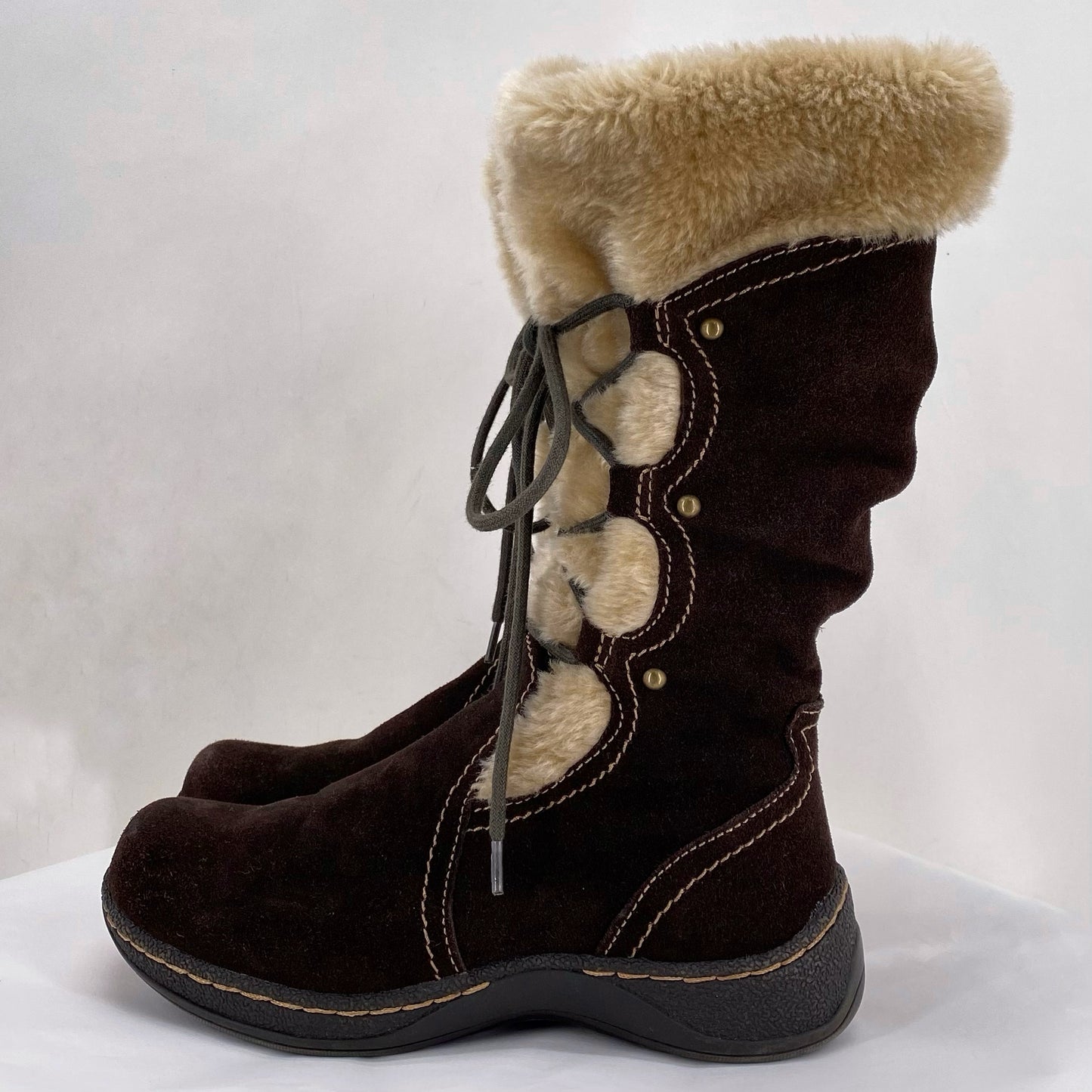 DARK BROWN W Shoe Size 6.5 BARE TRAPS Boots