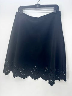 Cupio Size Large Black Skirt with Flower Cut Out Design