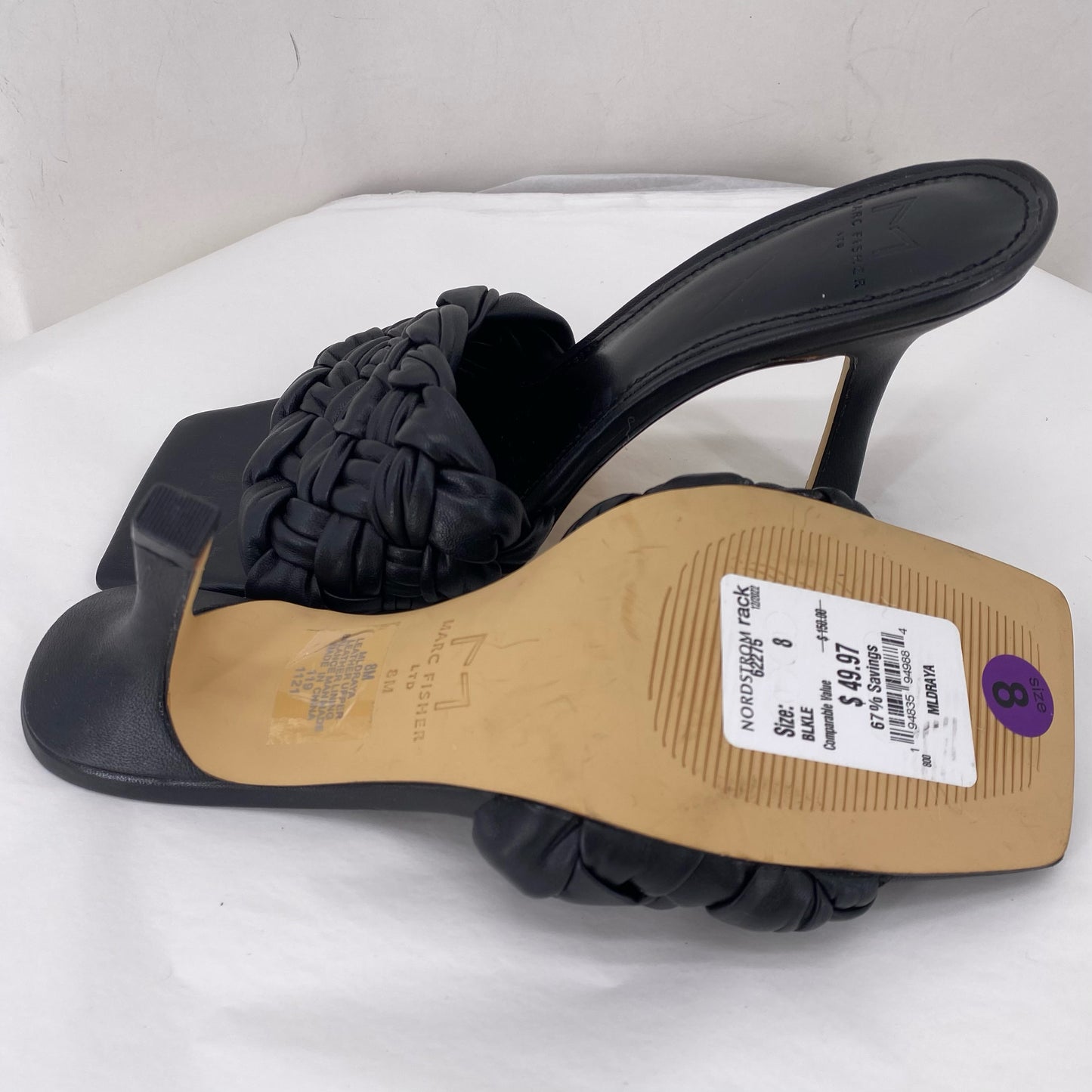 Black W Shoe Size 8 MARC FISHER Sandals