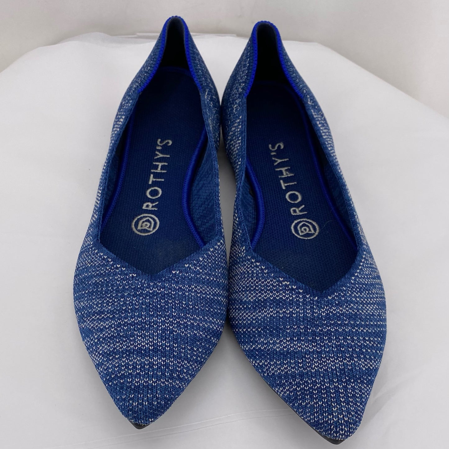 BLUE & WHITE W Shoe Size 7.5 ROTHY'S Flats