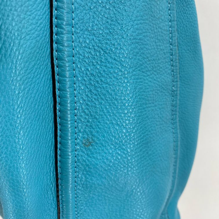 Teal COACH Leather Hobo