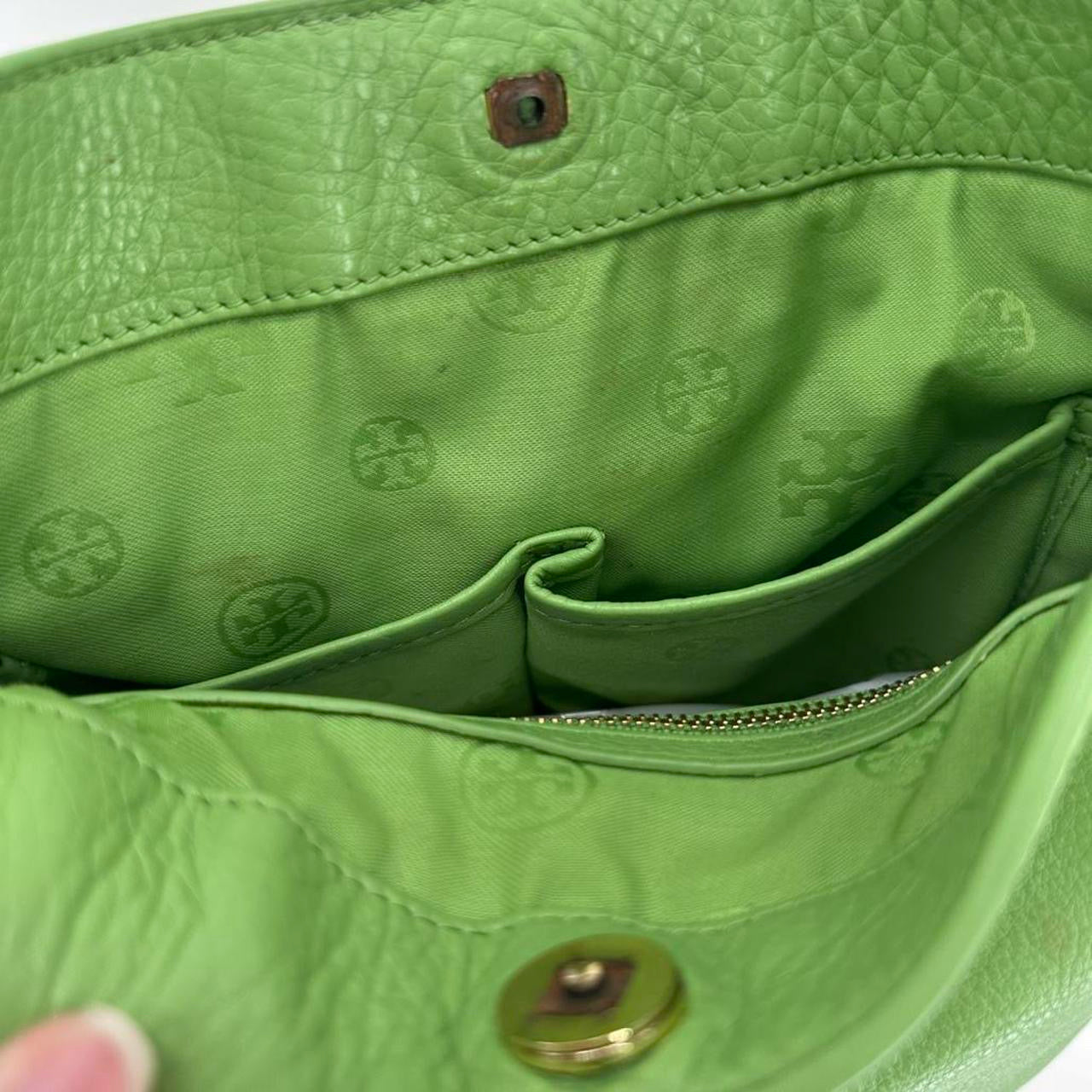Lime Green TORY BURCH Leather Pebbeled Leather Cross-body