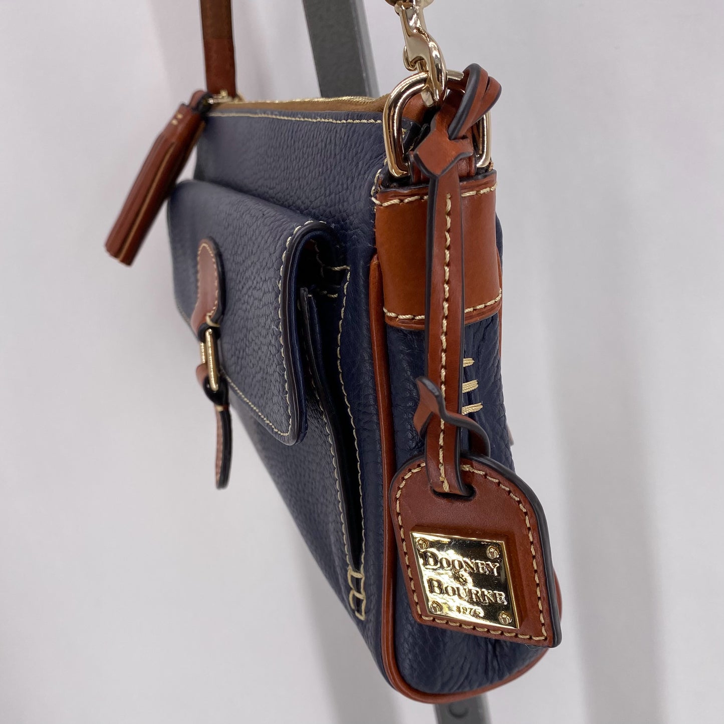 Navy DOONEY & BOURKE Leather Shoulder Bag