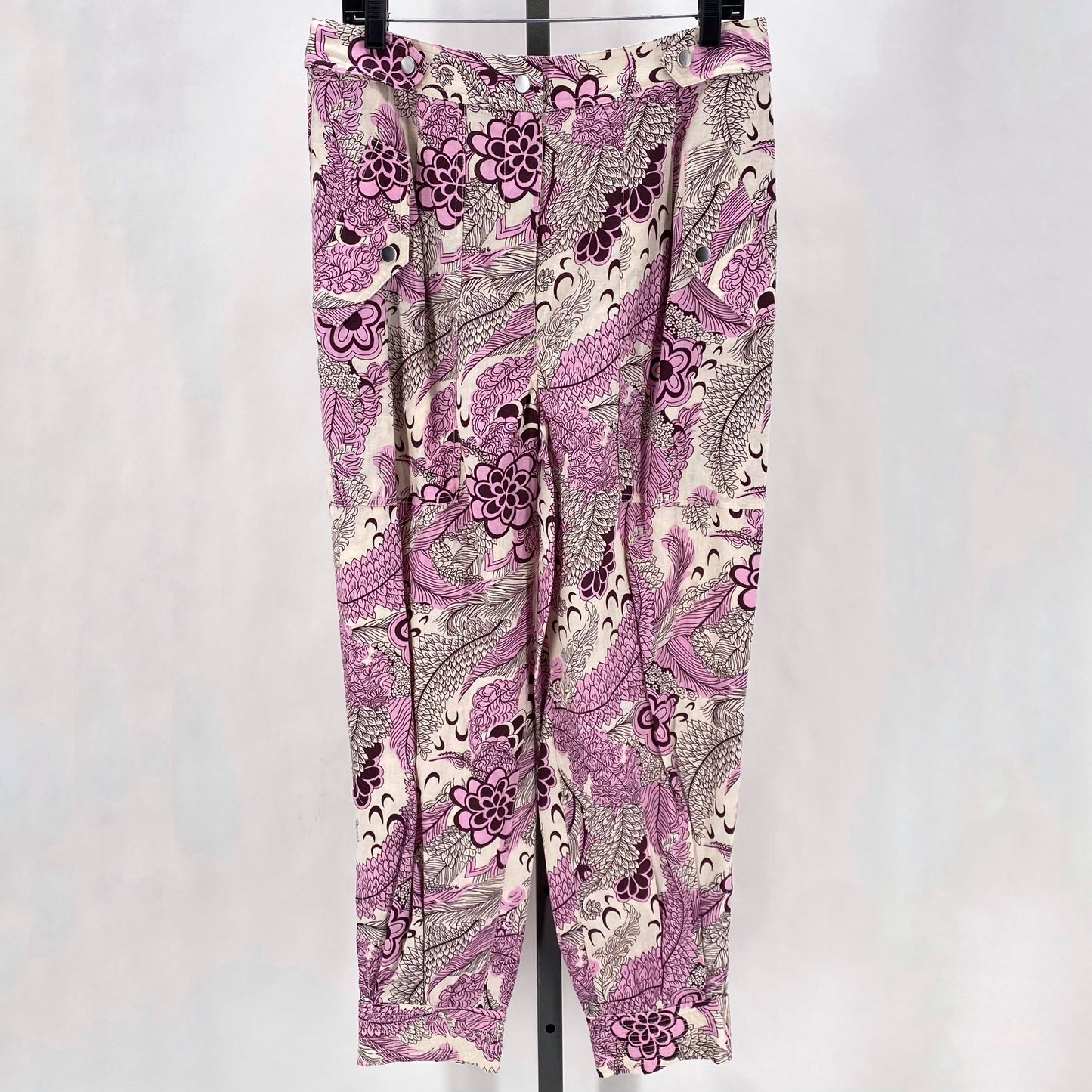 Size 10 DEREK LAM Floral Linen Pants