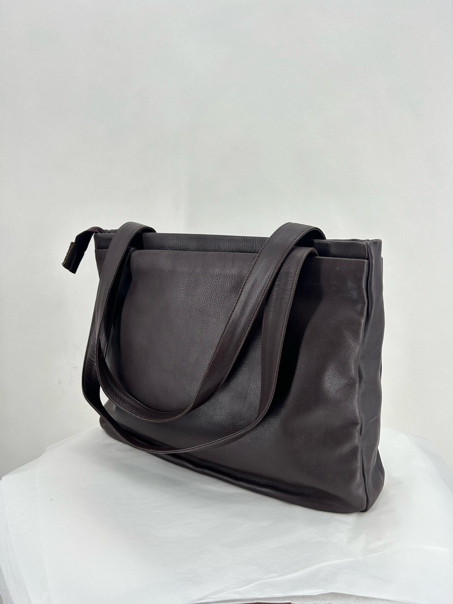 DARK BROWN MARCO BUGGIANI Leather Tote