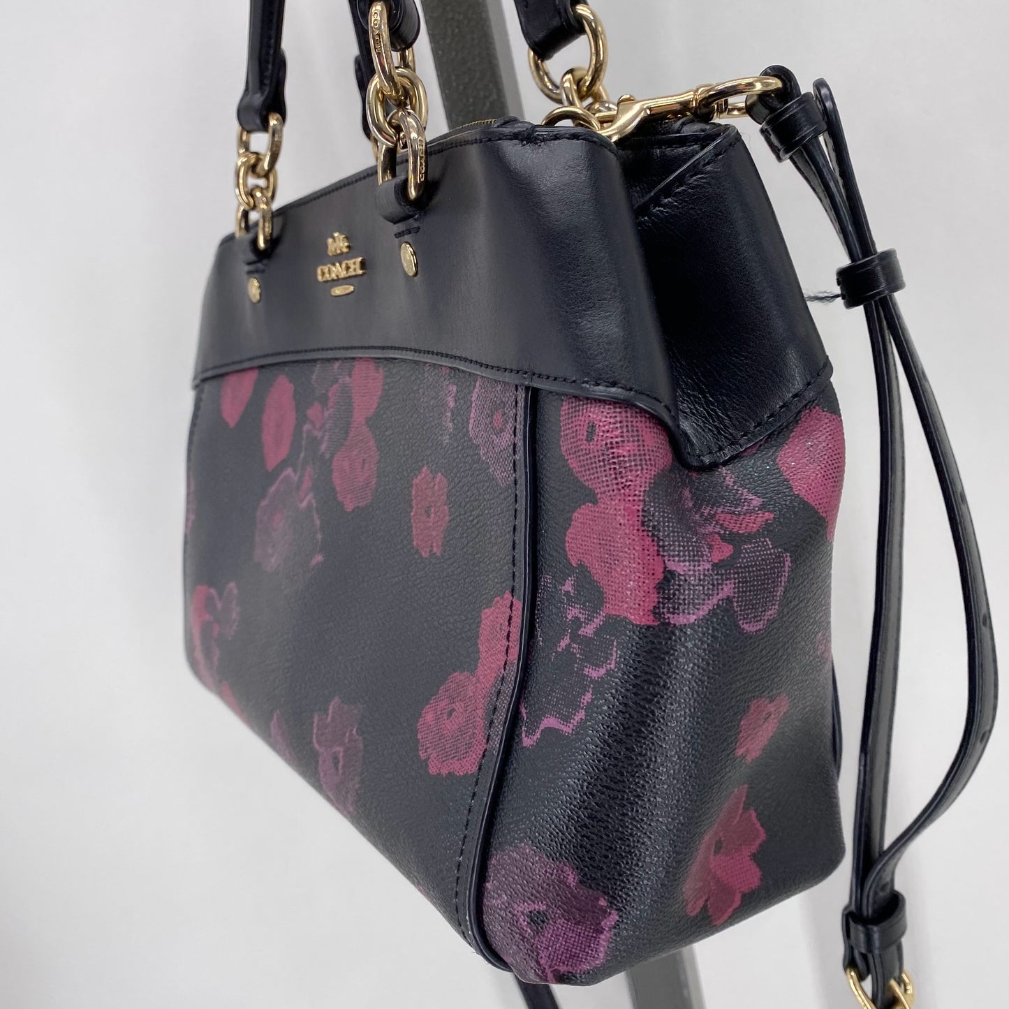 BLACK/PURPLE COACH Satchel