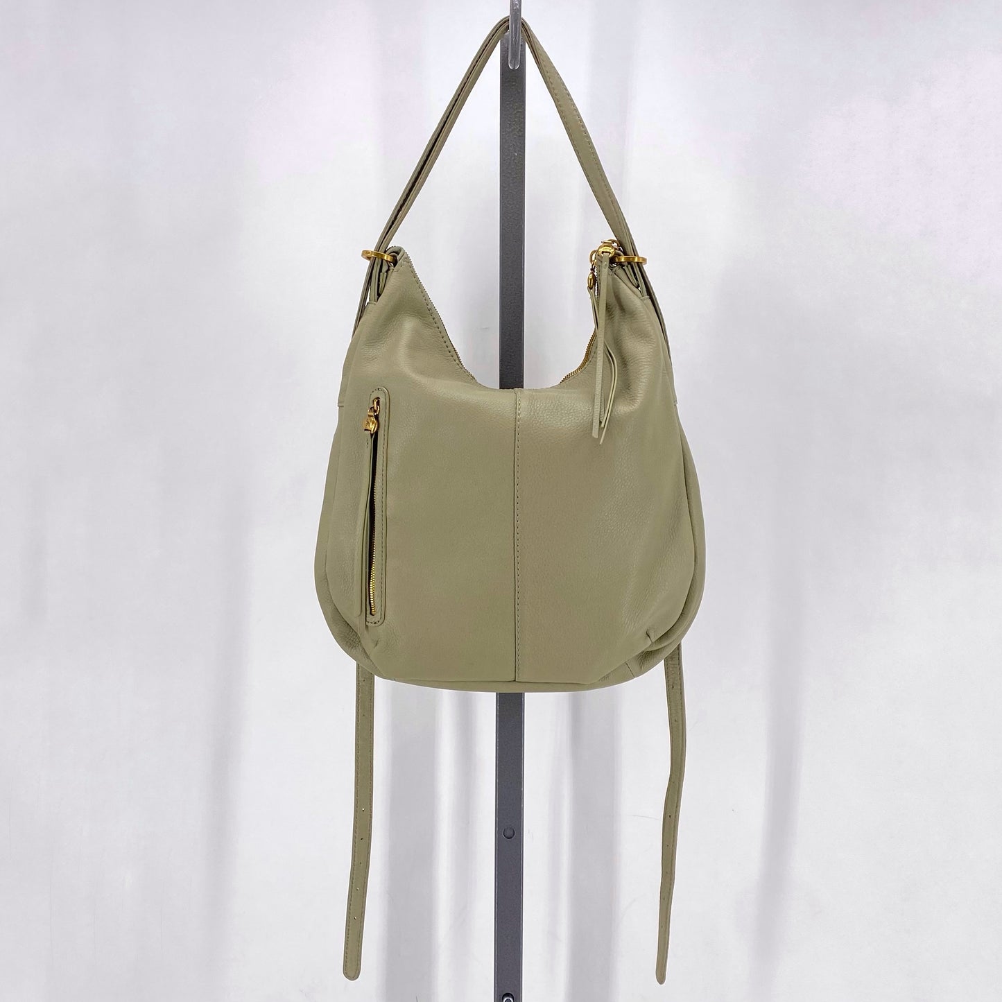 LT GREEN HOBO Leather Shoulder Bag