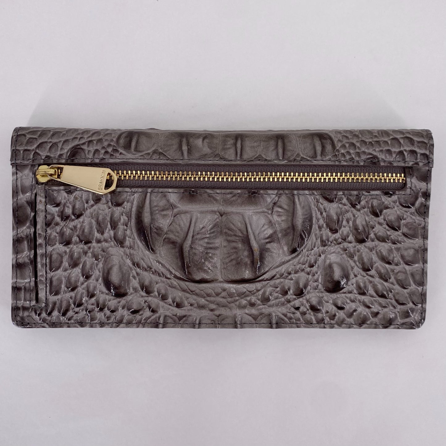 DARK TAUPE BRAHMIN Leather Wallet