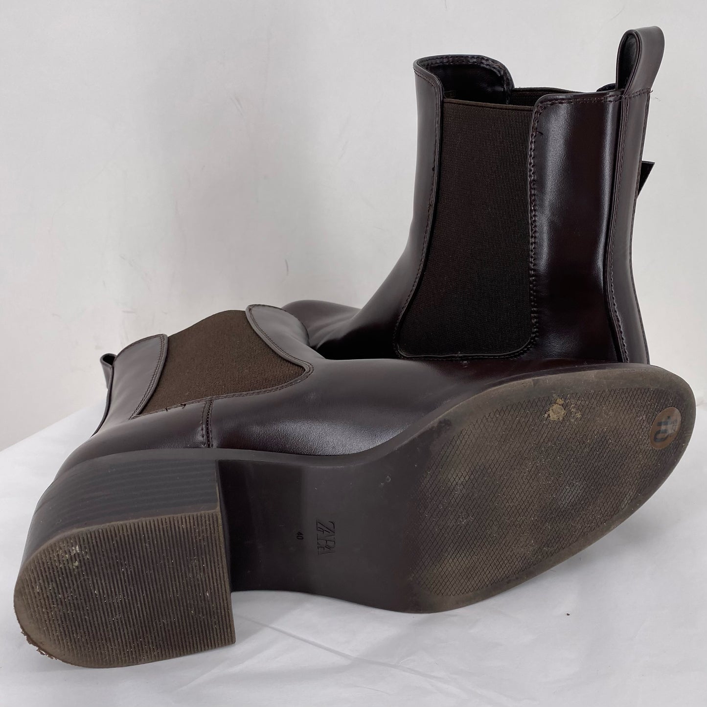 BROWN W Shoe Size 40 ZARA Boots