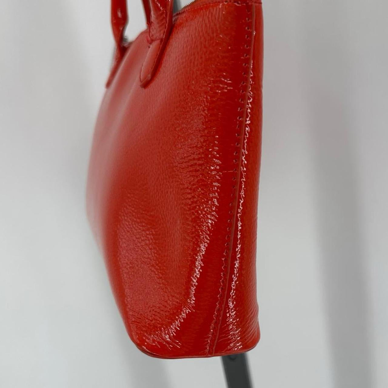 Orange HOBO Leather PATENT Shopper