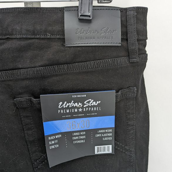 Black Size 36X30 URBAN STAR Men's Apparel