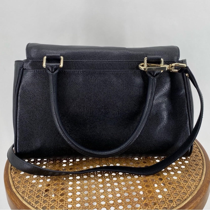 Black TALBOTS Leather Satchel