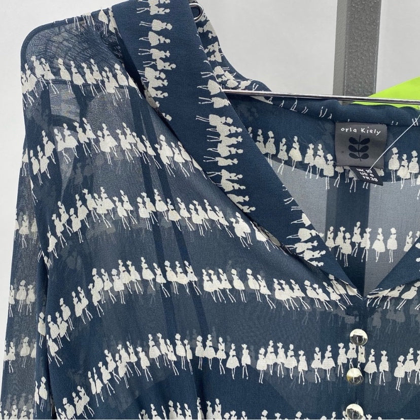 Size 6 ORLA KIELY Silk PEOPLE Dress