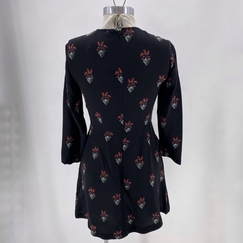 Size 4 ALC Silk fleur de lis Dress