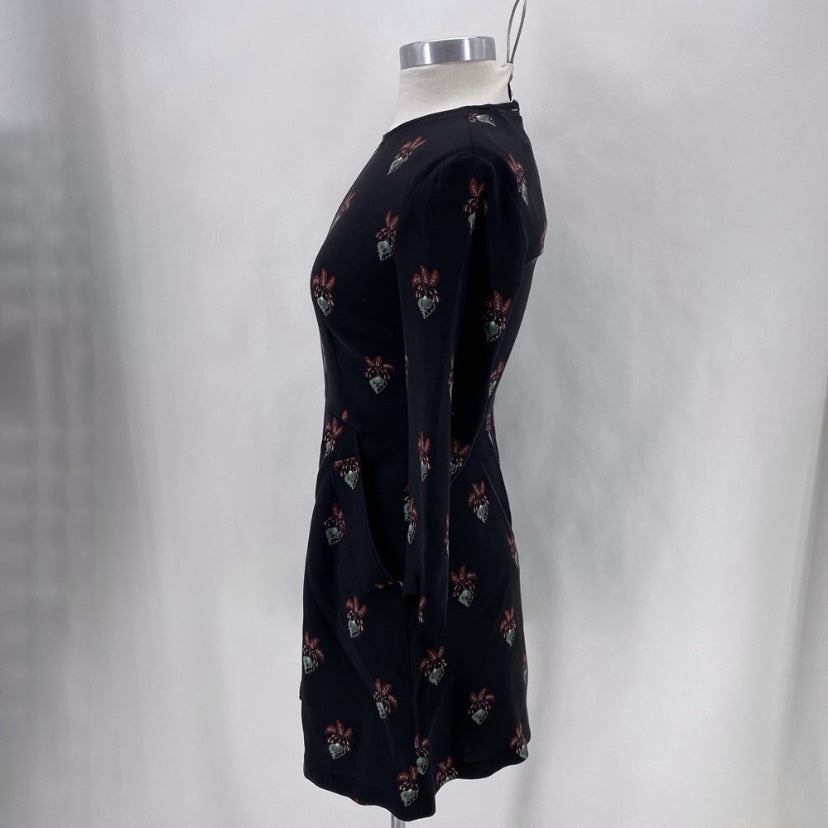 Size 4 ALC Silk fleur de lis Dress
