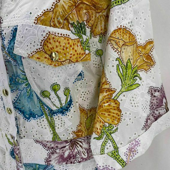 Size M HAYLEY MENZIES EYELET Floral ROMPER