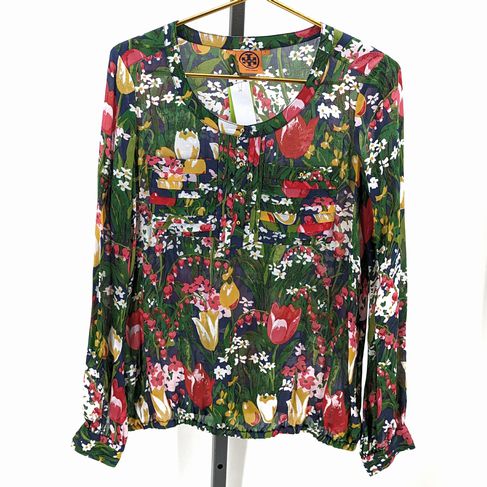 Size 6 TORY BURCH Silk Floral Shirt