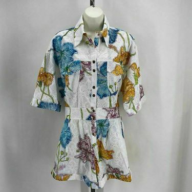 Size M HAYLEY MENZIES EYELET Floral ROMPER
