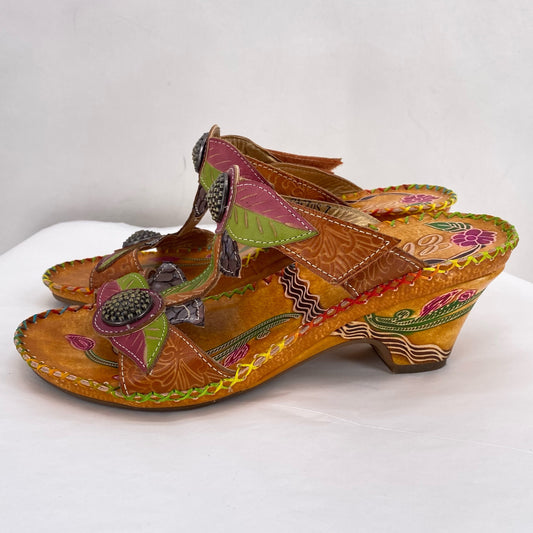Orange W Shoe Size 37 ELITE Sandals