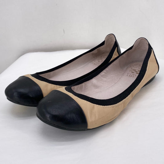 BLACK&CREAM W Shoe Size 7 VINCE CAMUTO Flats