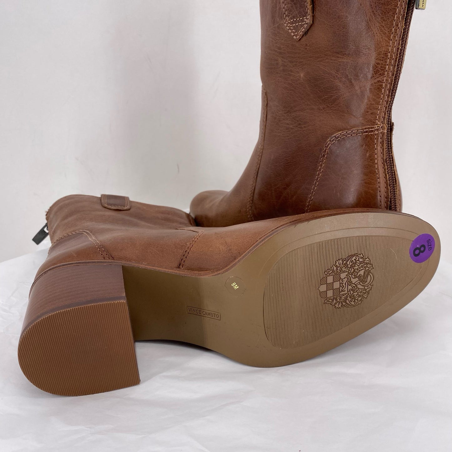 BROWN W Shoe Size 8 VINCE CAMUTO Boots