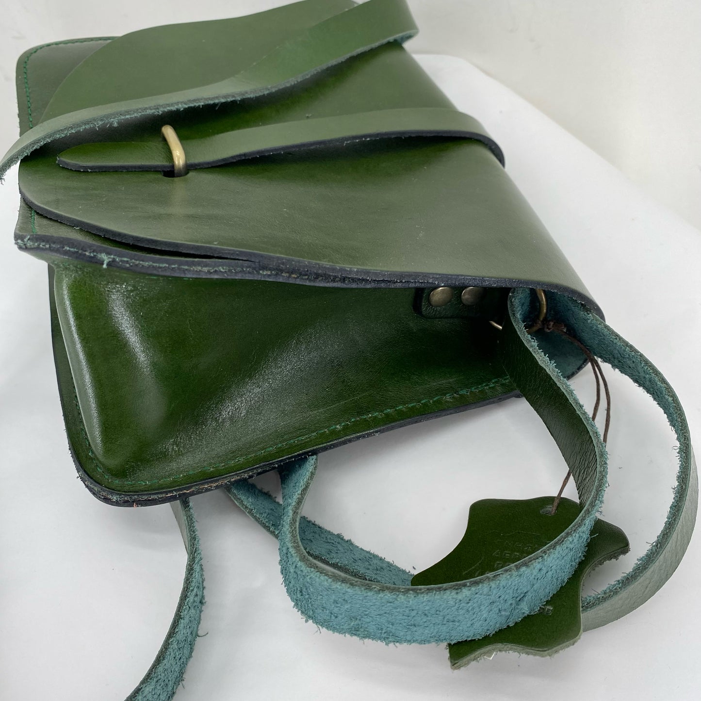 Green Leather Cross-body